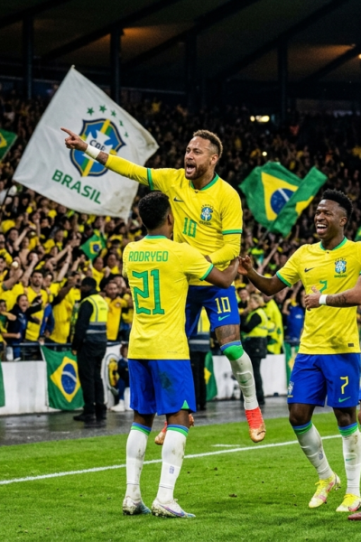 Brasil vence a Escócia por 3 a 0 e mostra o talento tipico do Brasil