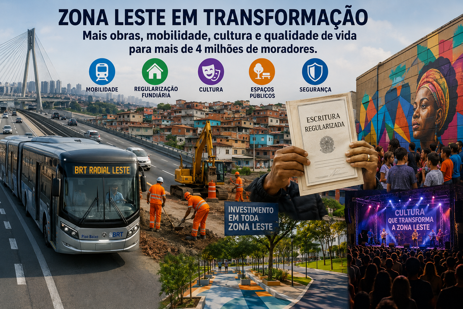 Zona Leste entra em nova fase de desenvolvimento e recebe investimentos históricos