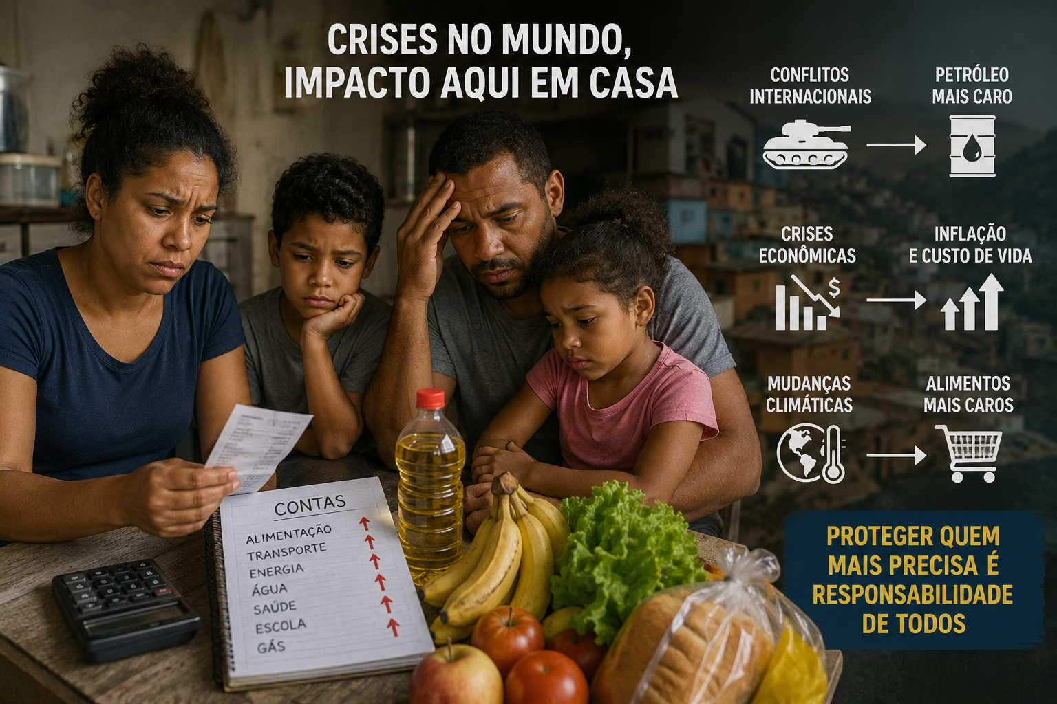 crises econômicas e mudanças climáticas afetam o custo de vida