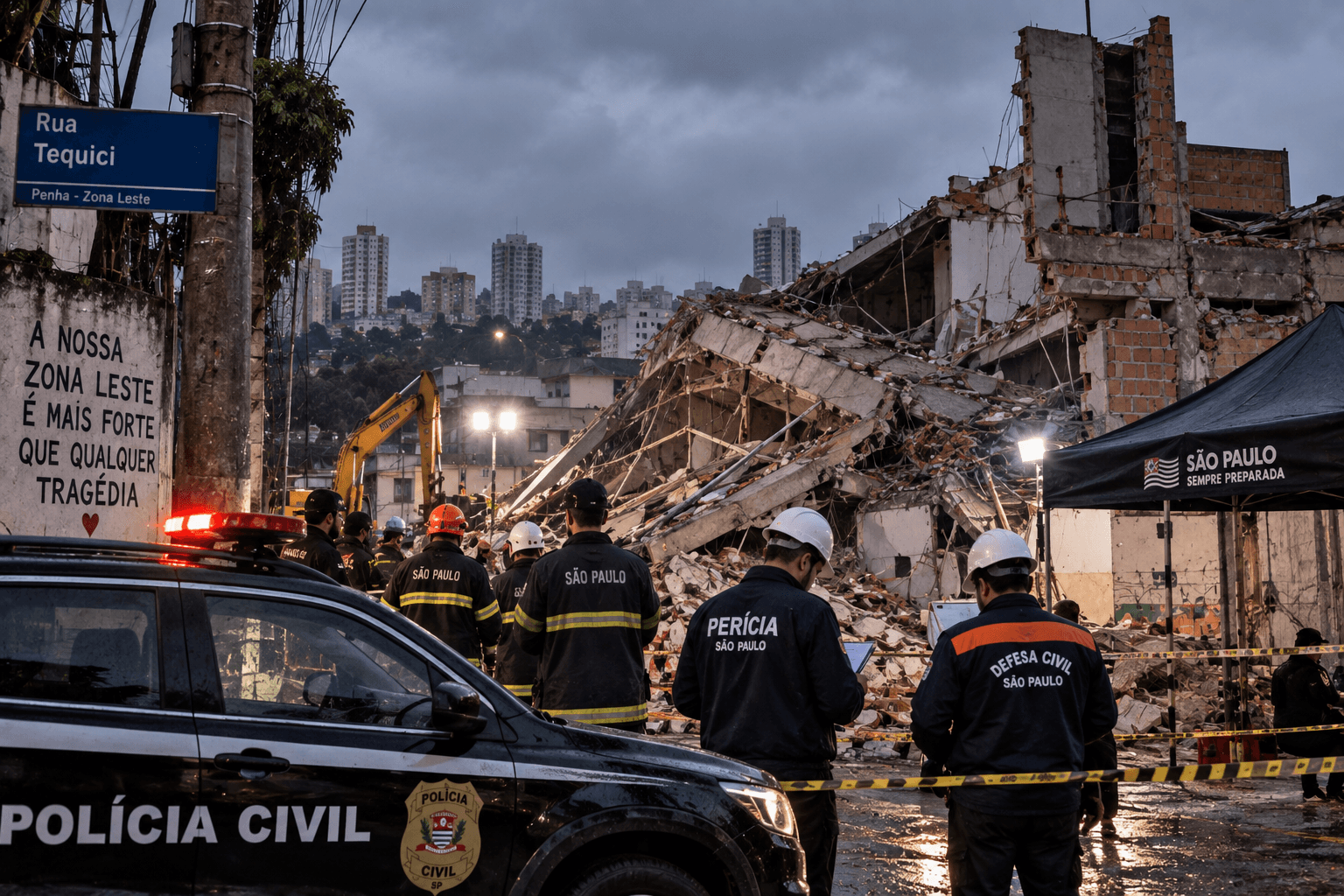 Desabamento na Penha