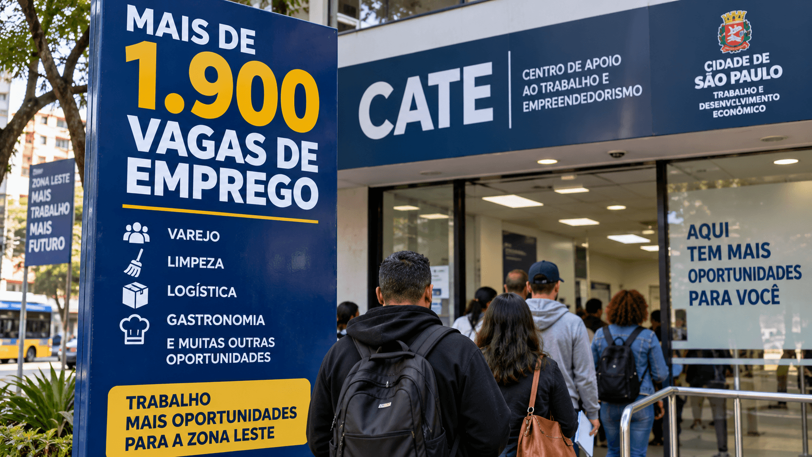 Vagas de emprego na Zona Leste