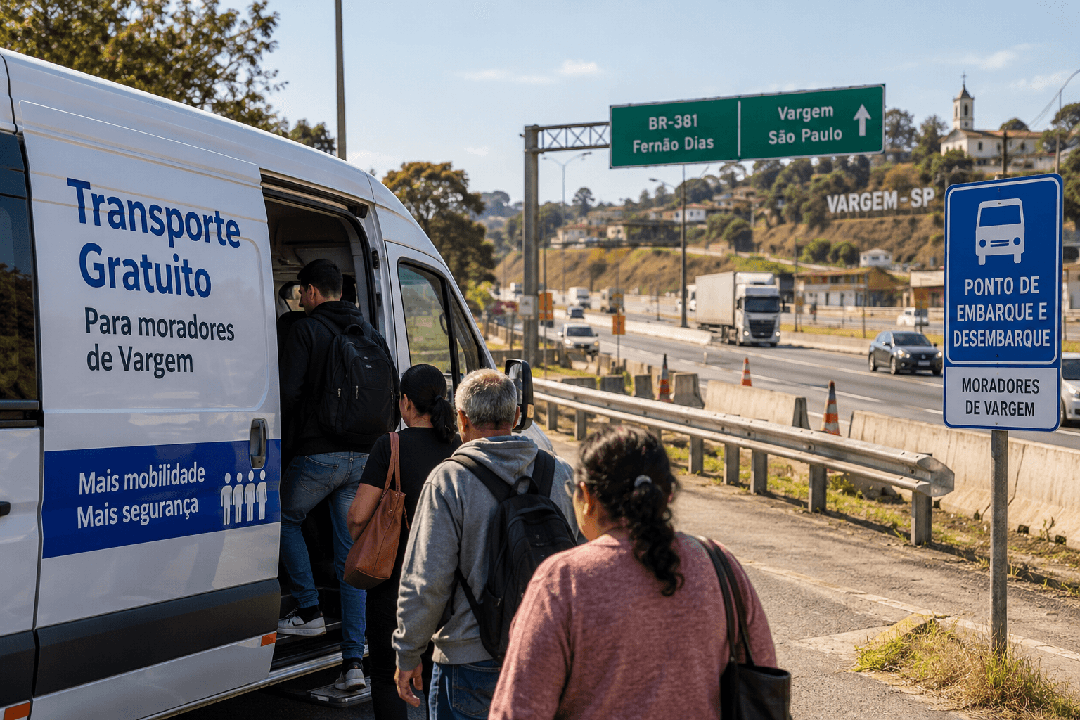 transporte gratuito Vargem Fernão Dias