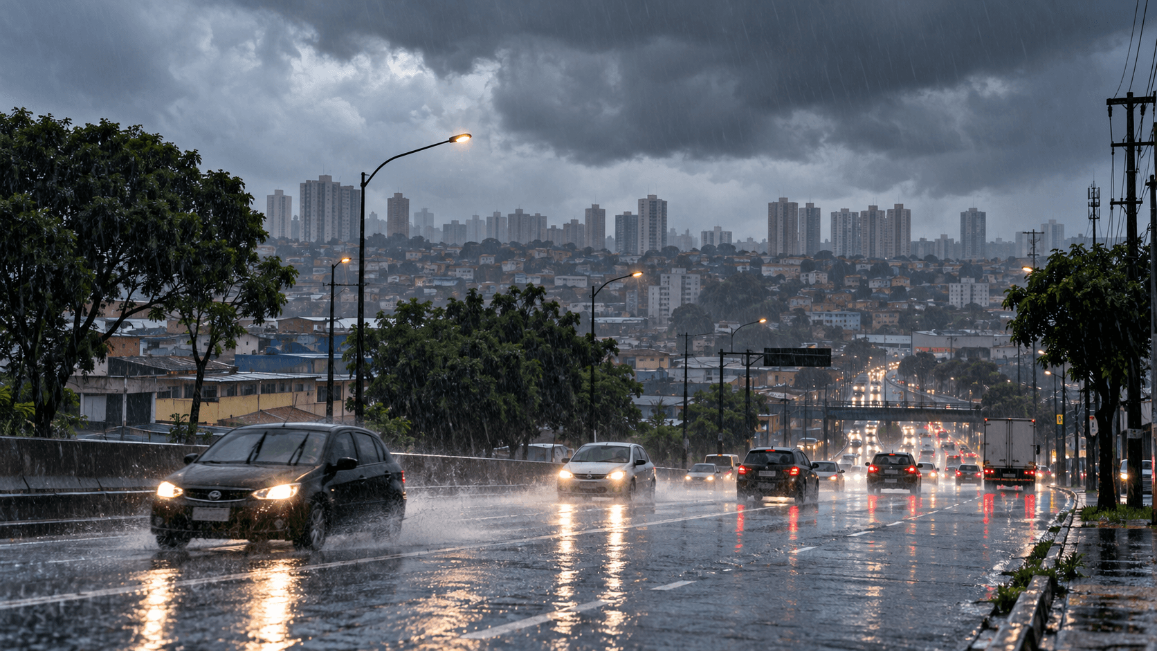 Chuva forte na Zona Leste