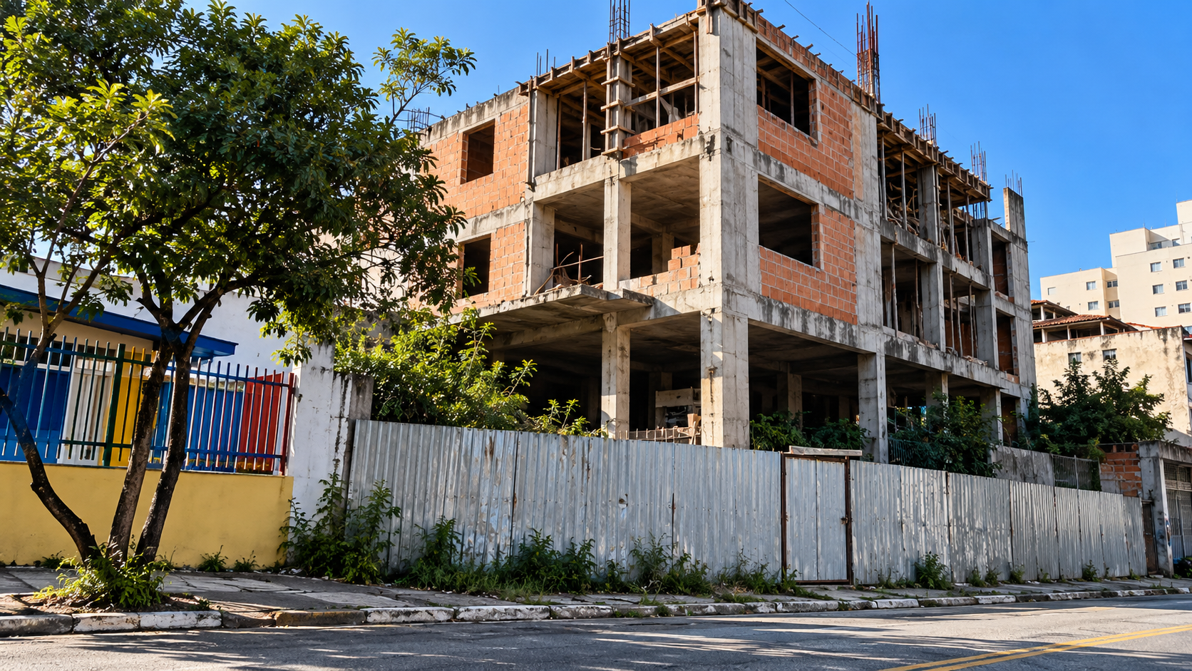 Demolição de obra na Penha