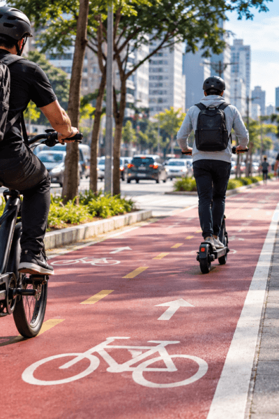 Fiscalização de bicicletas elétricas e patinetes
