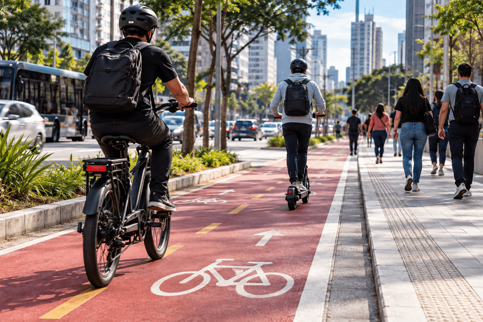 Fiscalização de bicicletas elétricas e patinetes
